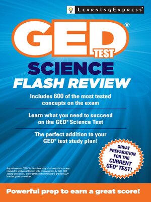 cover image of GED Test Science Flash Review